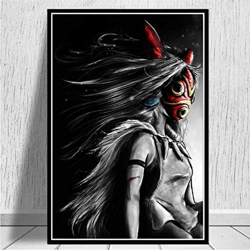 MXIBUN Pintura de Lienzo Princesa Mononoke Película Japón Anime Cartel Impresión Cuadro de Arte de Pared Regalo Decoración para el hogar sin Marco 50 * 75 cm: Amazon.es: Hogar