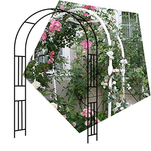 YYQ SHOP Weiß Rosenbogen Torbogen Metall Deko große Gartenbogen Rankhilfe Stabil Rankgitter Rankbogen für Garten Pergola…