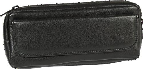 Martin Wess Germany Classic Black Metis Lamb Leather 1 Pipe Combo Pouch Tobacco Case