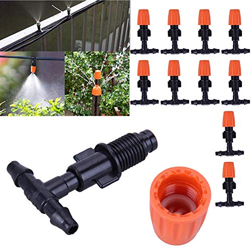 Coondmart 65ft/20M Micro Drip Irrigation Kit;DIY Patio Plant Watering Kit;Garden Irrigation System;Misting Cooling System with Mister Nozzle Sprinkler for Pots &Containers - Thumbnail 4