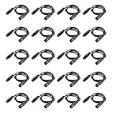 20 Pack 6.5FT 3-Pin Signal XLR Connection DMX Cable Stage Light Wire for Moving Head Light Par Light