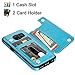 HianDier Wallet Case for Galaxy S7, Slim Protective Case with Credit Card Slot Holder Flip Folio Soft PU Leather Magnetic Closure Cover Case Compatible with Samsung Galaxy S7, Lake Blue