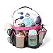 Titan Mall College Sturdy Quick Dry Shower Caddy with Big Pockets and Bath Organizer with 8 Storage Compartments, Large Space Shower Tote for Dorms, Gym, Camp & Travel, Swimming, Hot Pink