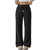 Trendy Queen Women‘s Wide Leg Sweatpants, Baggy Barrel Pants with Pockets, High Waist Lounge Joggers for Fall Winter