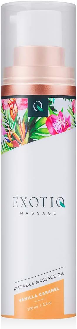 Exotiq Kissable Massage Oil - Vanilla Caramel, 100ml, Transparent, 100 ml (Pack of 1)