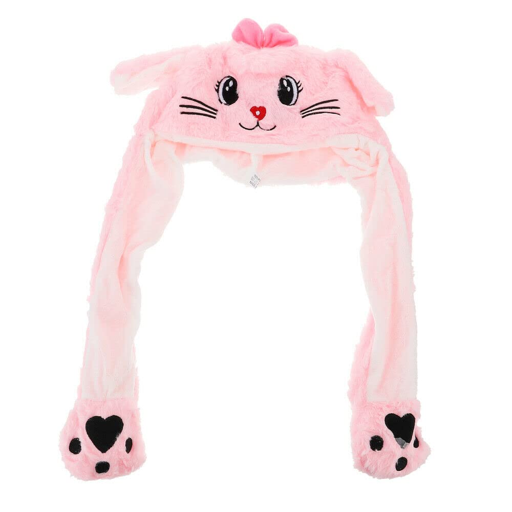 KGM Cool Boys Girls Kids Children`s Moving POP up EAR Animal hat - Festival Gifts Christmas (Kitten Pink)