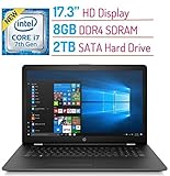 2018 High Performance HP 17.3? HD+ (1600x900) Display Laptop PC, 7th Gen Intel Core i7-7500U Processor up to 3.5GHz, 8GB DDR4 SDRAM, 2TB HDD, DVD-RW, Bluetooth, WIFI, HDMI, Webcam, Windows 10