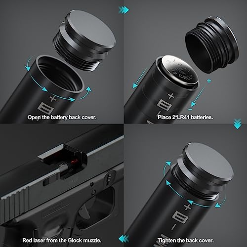 Feyachi Bore Sight 9mm Red Laser Zeroing Boresighter with 3 Sets of