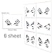 Lady Up 6 PCS Face Jewels Tattoo Set Mermaid Gem Rhinestones Eyes Body Stickers Bindi Crystals Glitter for Rave Party Festival