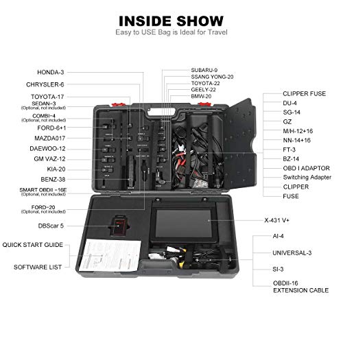 image for LAUNCH X431 V+ Diagnostic OBD2 Android Tablet + X431 HD Heavy Duty Tru