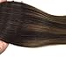 GOO GOO Tape in Hair Extensions Human Hair, 2/6/2 Balayage Dark Brown to Chestnut Brown, 16inch 50g 20pcs, Thick Ends Straight Seamless, Invisible