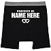 Custom Name Property Of Boxers: Hanes Black Boxer Brief Underwear