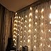 AGPTEK® 2Mx1.5M 80 LED Star light Curtain Fairy String Light Party Birthday Wedding Home & Outdoor Decoration, 8 Lights Flashing Modes With Control Box, Warm White