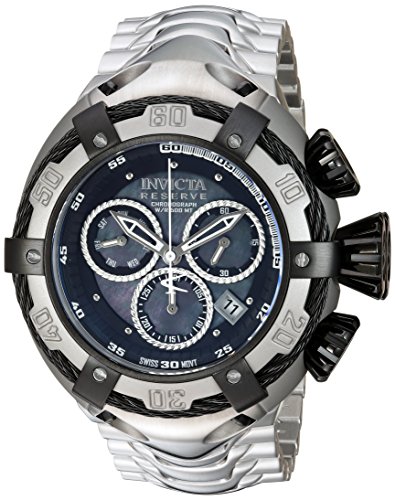 Invicta Men's 'Bolt' Swiss Quartz Stainless Steel Casual Watch, Color:Silver-Toned (Model: 21344)