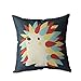 Baifeng Linen blend Hedgehog Pillow Case Cover Cartoon Animal Colorful Waist Cushion