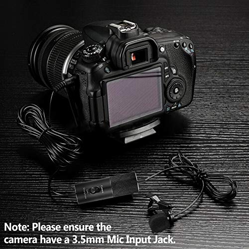 Lavalier Microphone, IUKUS Professional Clipon Lapel Mic