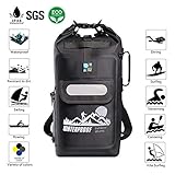 IDRYBAG Dry Bag Waterproof Backpack Floating 20L Roll Top Compression Sack Keeps Gear Dry for Kayaking, Beach, Rafting, Swimming, Boating, Hiking, Camping,Fishing,Canoeing