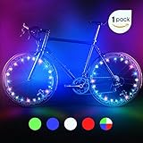 Bodyguard Bike Wheel Lights - Auto Open and Close - Ultra Bright LED - Bicycle Wheel Spoke / Light String (1 pack) - Colorful Bicycle Tire Accessories- Waterproof