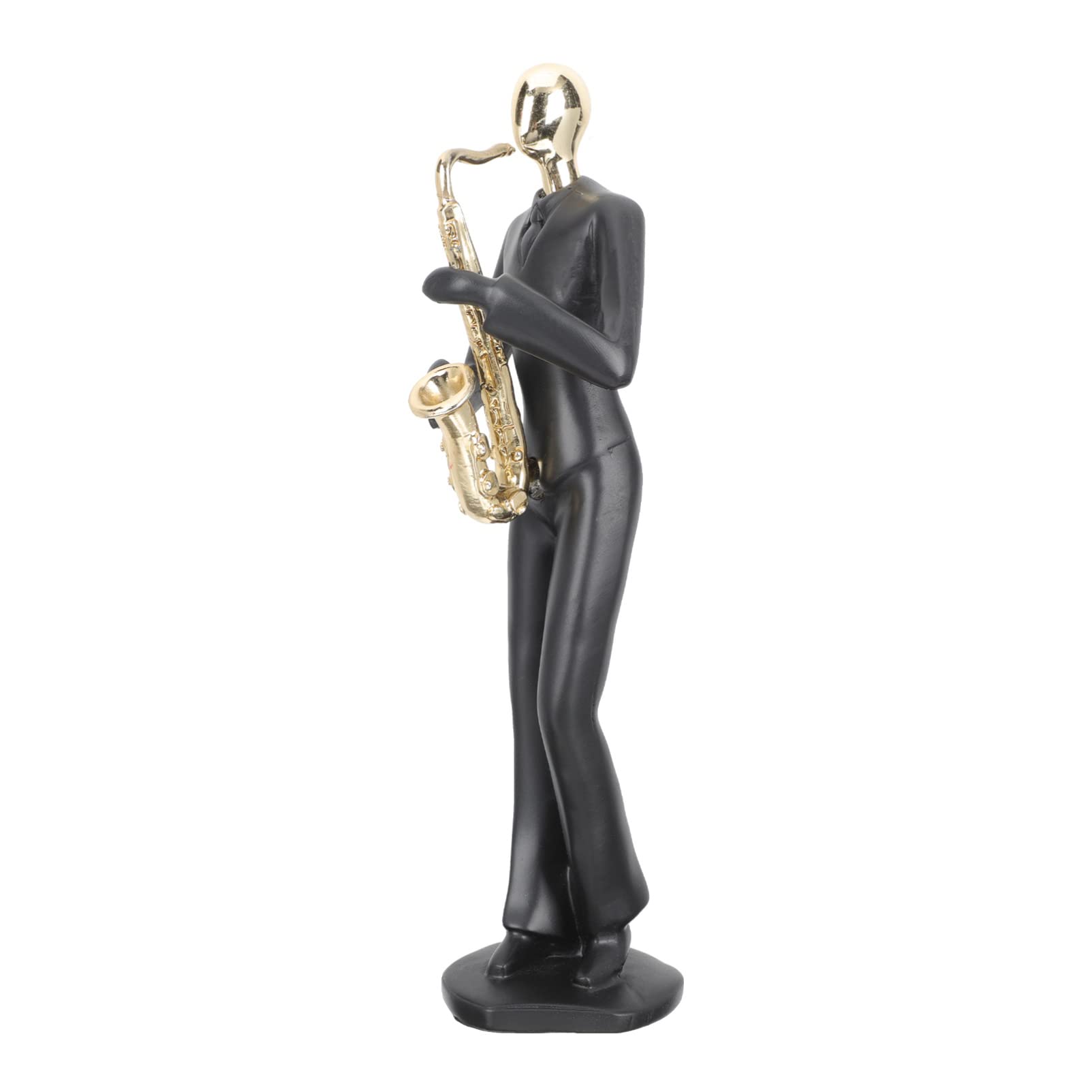 Milisten Musician Saxophone Player Statue Musical Instrument Saxophone Collectible Figurine Music Trophy Awards Desktop Ornament for Home Cafe Office Book Shelf Decor