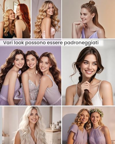 LaaVoo Clip in Human Hair Extensions, Chocolate Brown 80 g, Natural Remy Human Hair, Light and Invisible for Daily Use, 30 cm, 5 Pieces Colour 4
