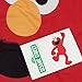 Popfunk Sesame Street Elmo Face Halloween Costume T-Shirt & Stickers - (Large), Elmo Red