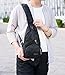 JOLLYCHIC Camouflage Crossbody Chest Sling Bag Travel Backpack with USB Charger Port (Black)