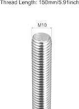 sourcing map M10 x 150mm Threaded Rod 304 Stainless Steel 1.5mm Pitch 8 Pack view 2