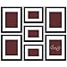 Craig Frames 1WB3BK Picture Frame 7-Piece Wall Set, Black Frames, White Display Mats, Picture Hanging Tool