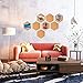 Famistar Hexagon Cork Board Tiles 8 Pack with Full Sticky Back,Mini Wall Bulletin Boards,Pin Board-Decoration for Pictures,Photos,Notes,Goals,Drawing,Painting-Bonus 50 Pins