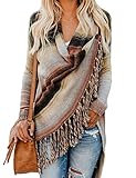 Relipop Women's Cardigans Open Front Color Stripe