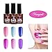 Glitter Gel Nail Polish YUNGSIO UV LED Gel Polish Art Set,6 Colors Kits