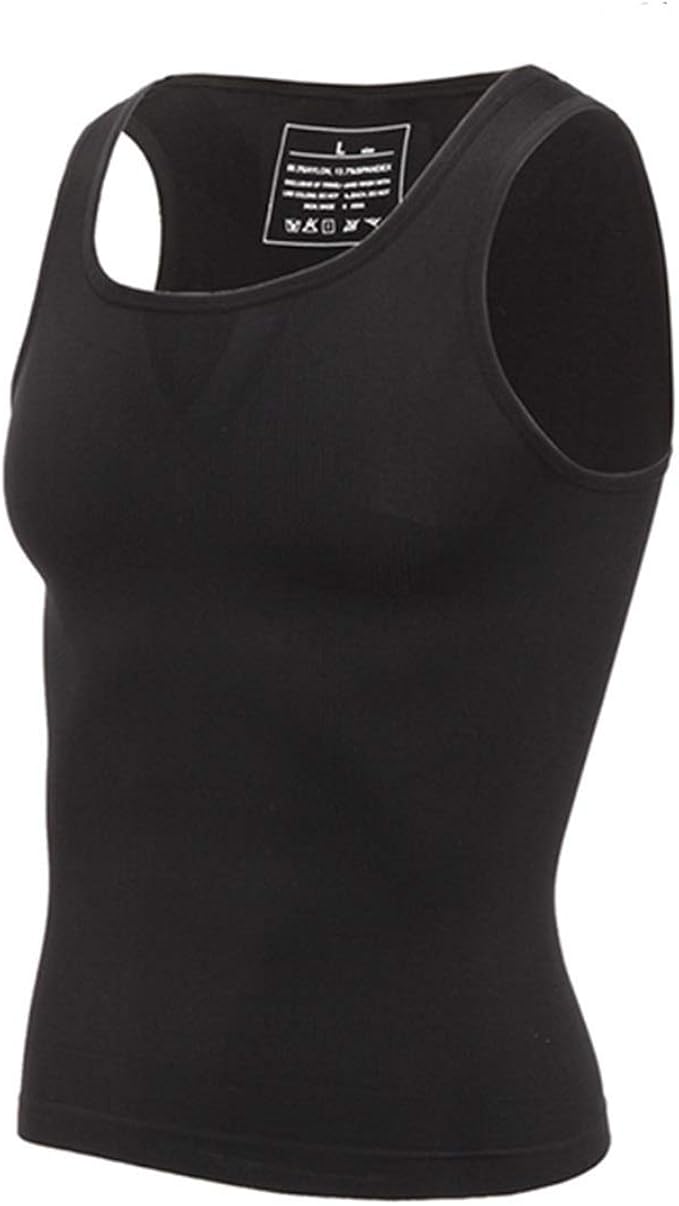 BINGRONG Débardeur de Compression Homme Maillot de Corps Gaine Ventre