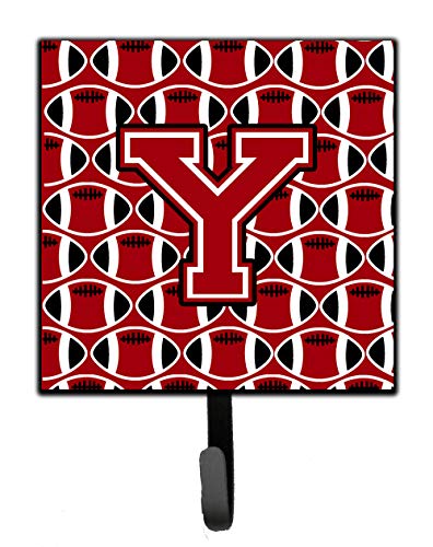 Caroline's Treasures CJ1073-YSH4 Letter Y Football Red, Black and White Leash o…