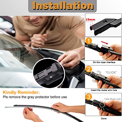 AUTOBOO Windshield Wiper blades For GMC Terrain Chevrolet Equinox 2010