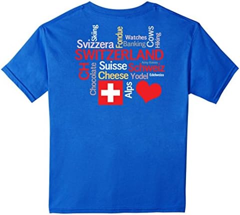 unisex-child My Favorite Swiss Things Switzerland T-Shirt 6 Royal Blue