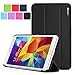 Samsung Galaxy Tab 4 7.0 Case - Poetic Samsung Galaxy Tab 4 7.0 Case [Slimline Series] - [Lightweight] [Ultra-slim] PU Leather Slim-Fit Trifold Cover Stand Folio Case for Samsung Galaxy Tab 4 7.0 Black (3 Year Manufacturer Warranty From Poetic)