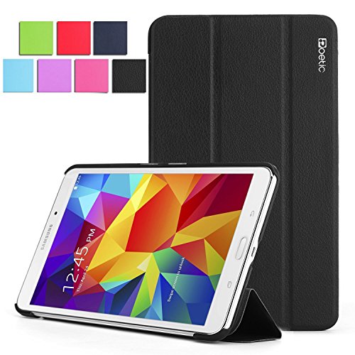 Samsung Galaxy Tab 4 7.0 Case - Poetic Samsung Galaxy Tab 4 7.0 Case [Slimline Series] - [Lightweight] [Ultra-slim] PU Leather Slim-Fit Trifold Cover Stand Folio Case for Samsung Galaxy Tab 4 7.0 Black (3 Year Manufacturer Warranty From Poetic)