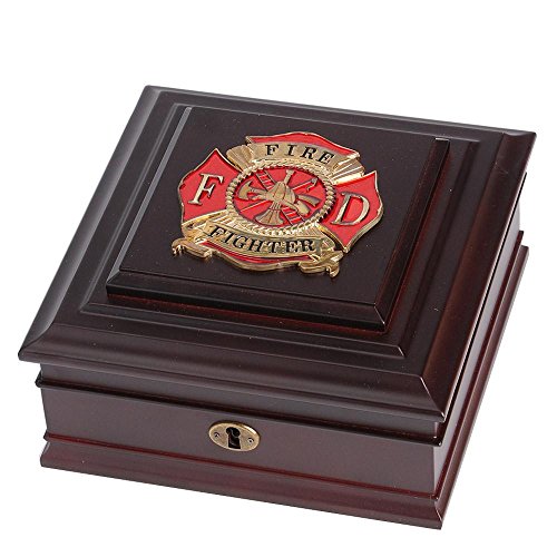 Allied Frame US Firefighter Medallion Desktop Box