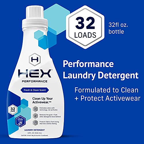 HEX Performance Laundry Detergent, Fresh & Clean, 32 Loads (Pack of 1