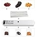 TedGem Vacuum Sealer Food Saver Machine, One Touch Automatic Vacuum Sealing System with Starter Kit, 15 Pcs Antibacterial Food Sealer Bags, LED Seal Indicator Lights, White