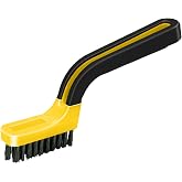 ALLWAY GB Narrow Nylon Stripper &amp; Grout Brush | Soft-Grip Handle, Ideal for Tile and Grout
