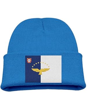 Flag Of The Azores Kid's Hats Winter Funny Soft Knit Beanie Cap Children Unisex