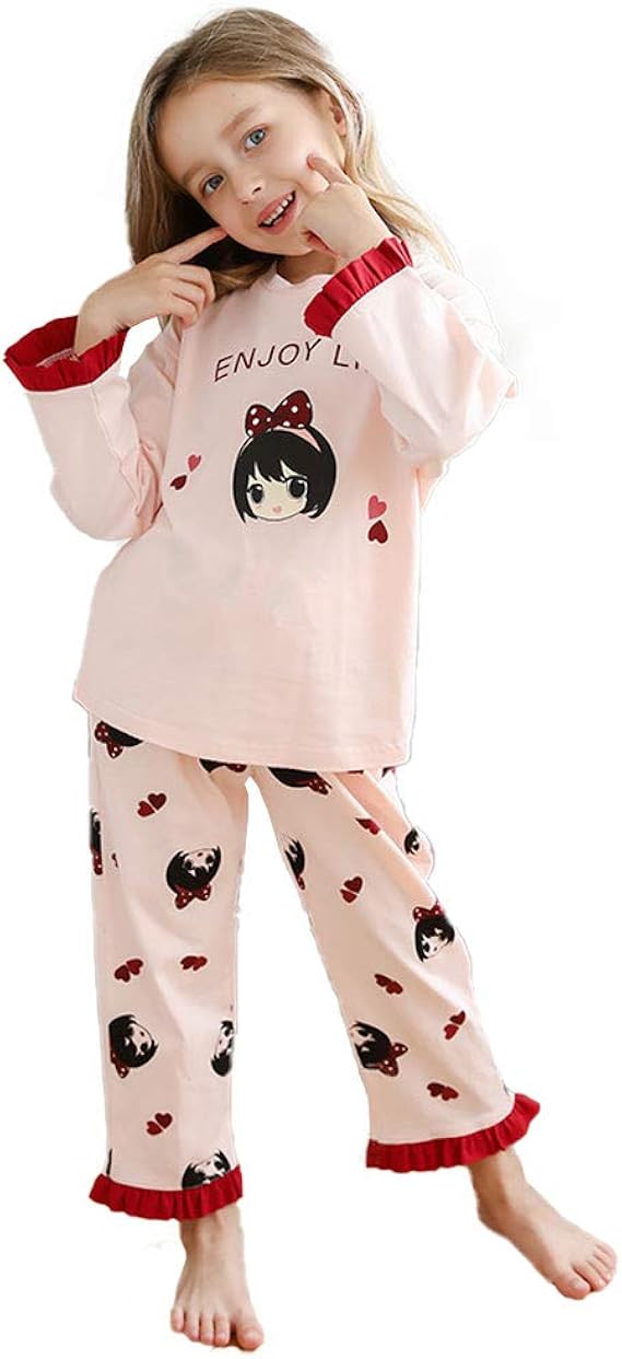 Amazon Rrrover 親子パジャマ プリンセス 女の子 長袖 子供パジャマ キッズ用 ルームウェア 2点セット1 140 150 160可愛い 子供用 姫 かわいい 部屋着 寝巻き 140 パジャマ 通販