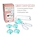 Cake Pop Star Heart and Flower Mold Baking Tong Set with Handmade Cake Ball Scissors and 100 Stick, Mint