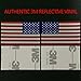 Reflective Full Color American Flag Stickers 2 Pairs Bundle 3