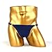 WenMei Men's Bikini Boxer Briefs trip Thongs G-string milk silk Underwear Shorts (Dark Blue),Free size