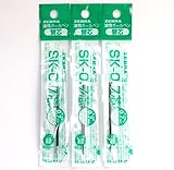 Zebra SK-0.7 0.7mm Refill (Green Ink), BR-6A-SK-G ×3 Pack/total 3 pcs (Japan Import) [Komainu-Dou Original Package]