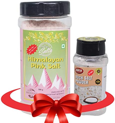 Healthy Planet Combo of 2 (Himalyan Pink Salt 500g with Free Rock (Sendha) Salt 150g) 650g