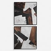 Uttermost 32370 Tactile Inspiration - Framed Abstract Art (Set of 2)-37.5 Inches Tall and 37.5 Inches Wide