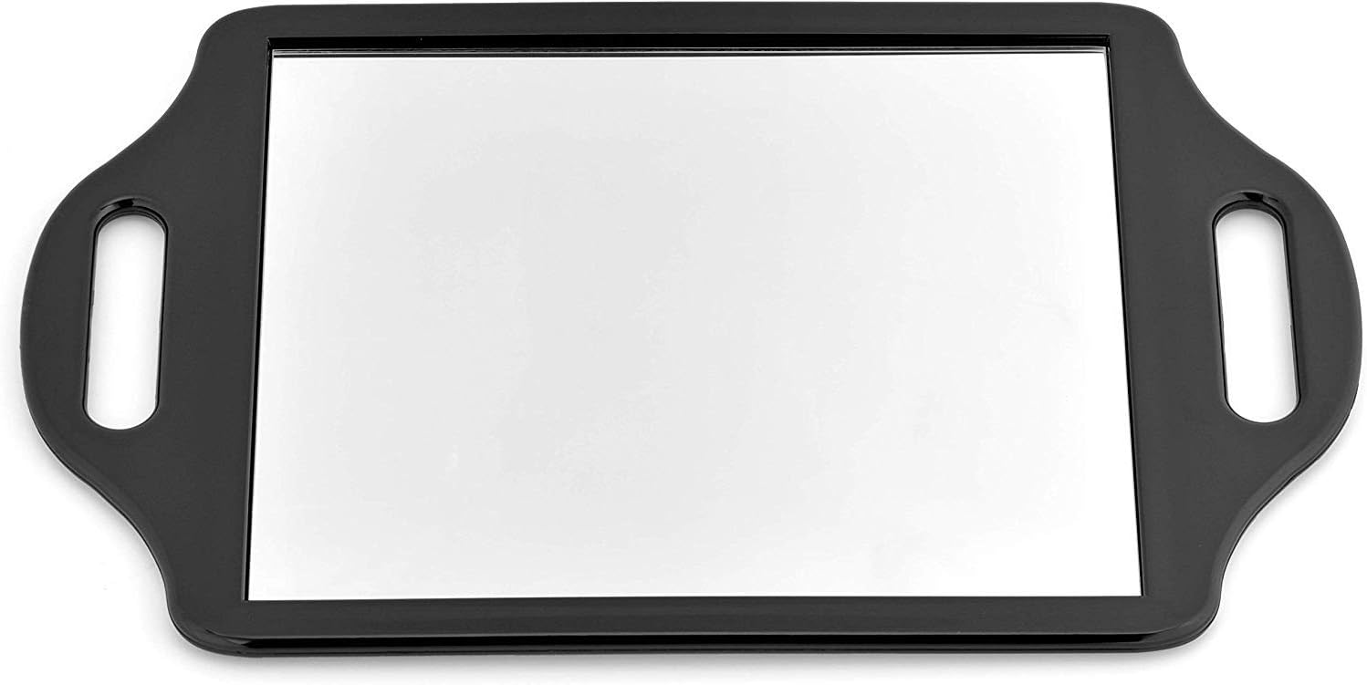 X-Large Barber Handheld Mirror with Twin Comfy Handles, Big & Long Back of Head Self Cut Mirror For Men's Haircut - Image 4